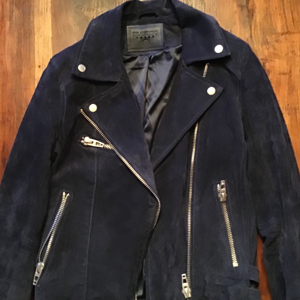 BLANK. NYC SUEDE JACKET GORGEOUS NAVY COLOR